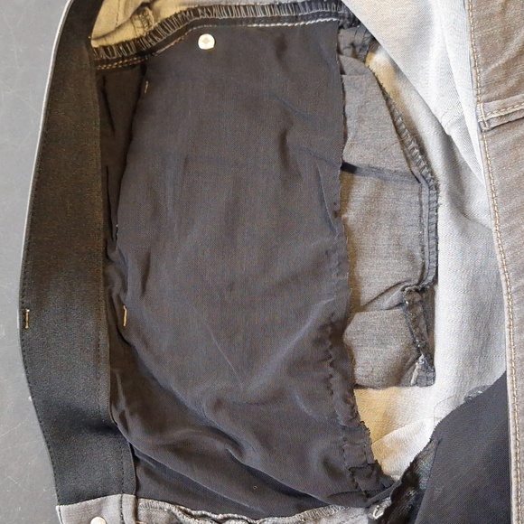 NEW! Democracy "Ab"solution High-Rise Vintage Skinny Jeans, Gray w/ Jeweled Hem - Picture 5 of 12